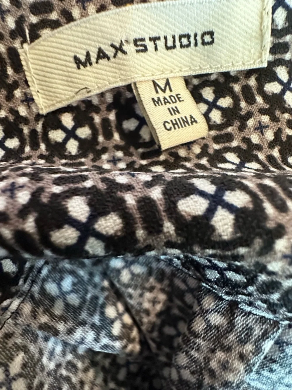 Max Studio Black & White Geometric Spot Print V-Neck Tie Waist Jumpsuit M - Picture 6 of 7